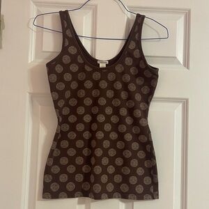 Brown medallion print Maurices tank top, size small